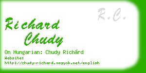 richard chudy business card